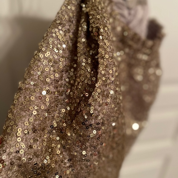 J Crew Gold Sequin Miniskirt - Picture 2 of 3